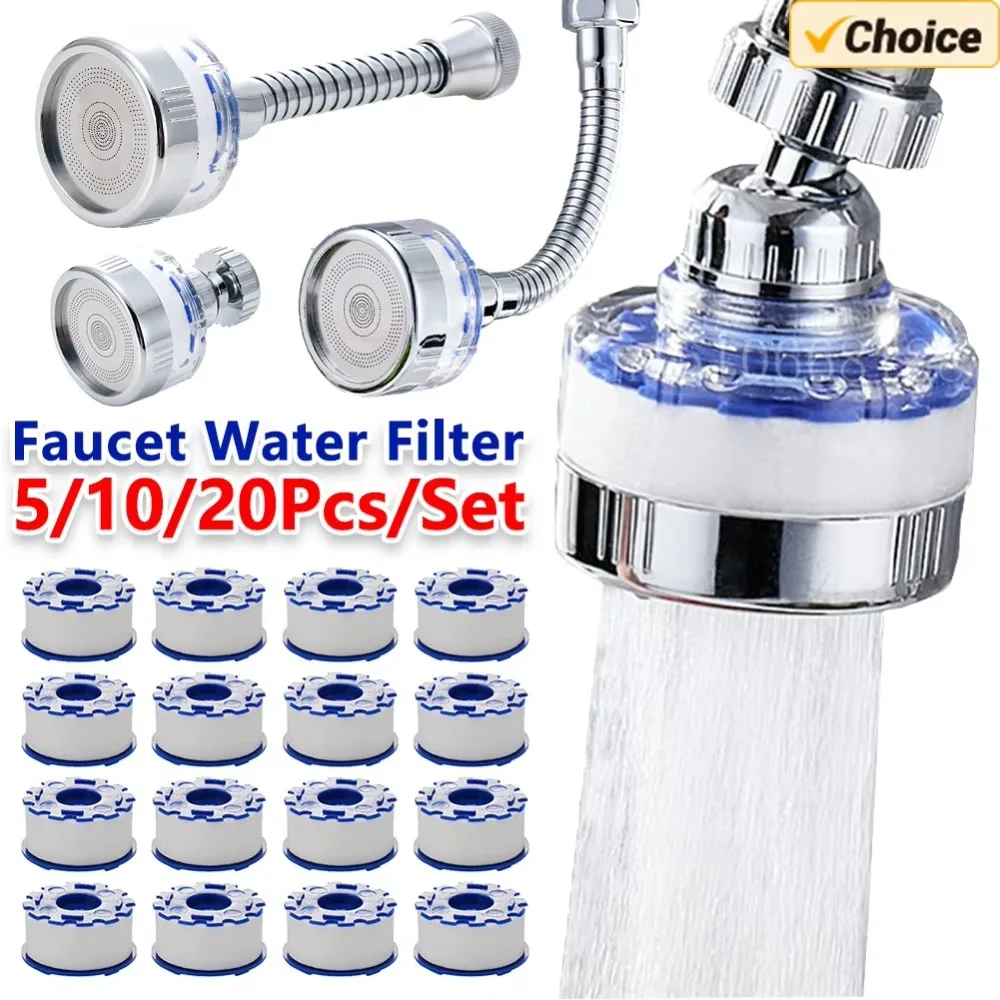 Kitchen Faucet Water Filter, 360° Rotatable Pressurized Sink Aerator, Universal Tap Filter for Bathroom Kitchen Accessories