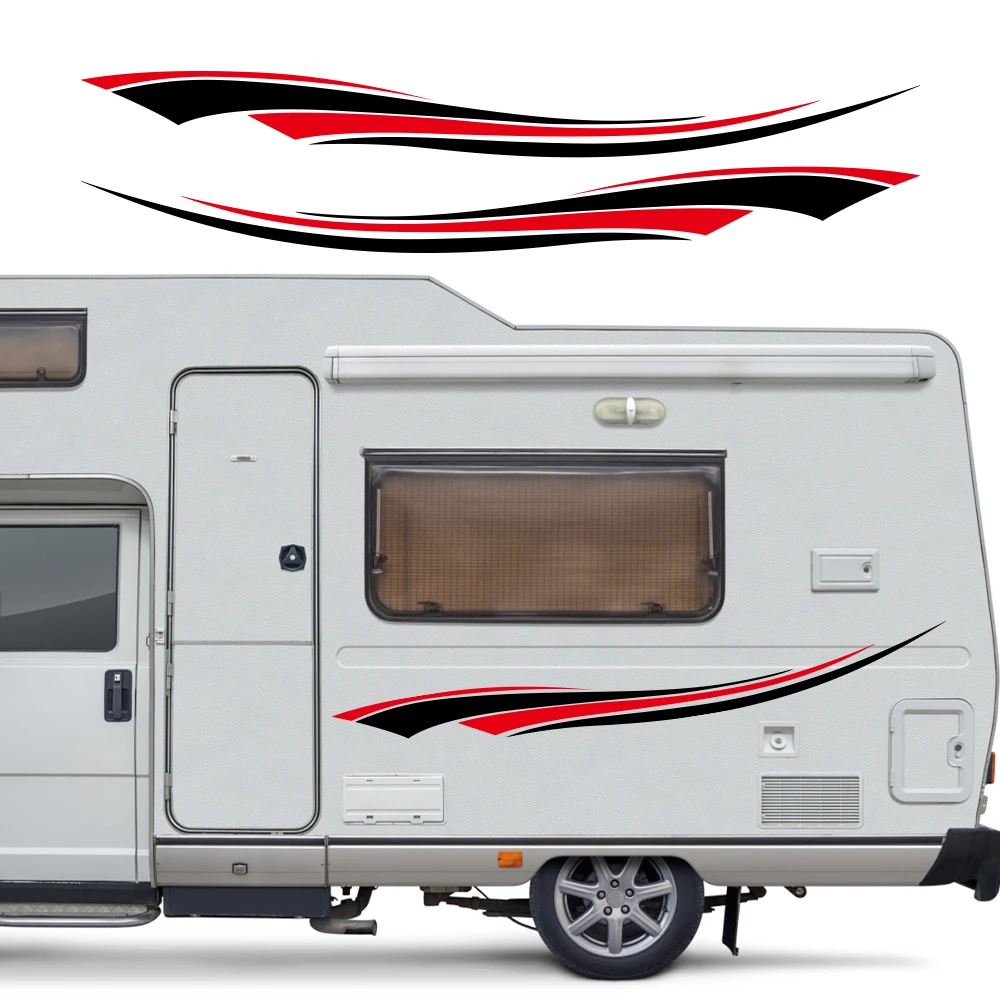 Car Stripes Decor Sticker for Truck Boat Pontoon RV Trailer UTV Cart Vinyl Decal Stickers Graphics Auto Tuning Accessories