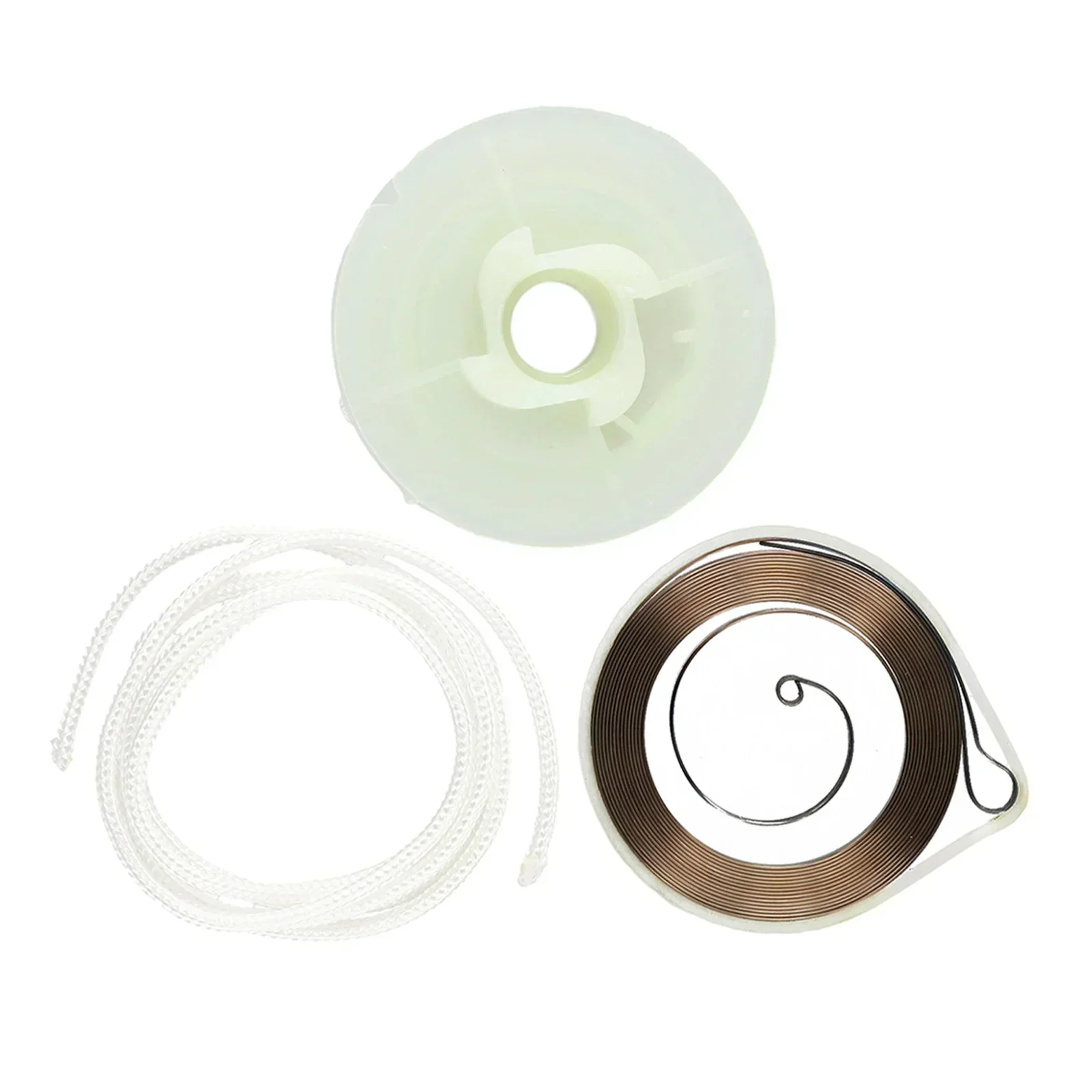 Imagem -01 - Recoil Starter Primavera Puxar Corda Recoil Corda Polia Kit para Chinês 5200 4500 52cc 45cc Motosserra Peças de Reposição recoil starter primavera puxar corda recoil corda polia kit para chines 5200 4500 52cc 45cc motosserra pecas de reposicao 01