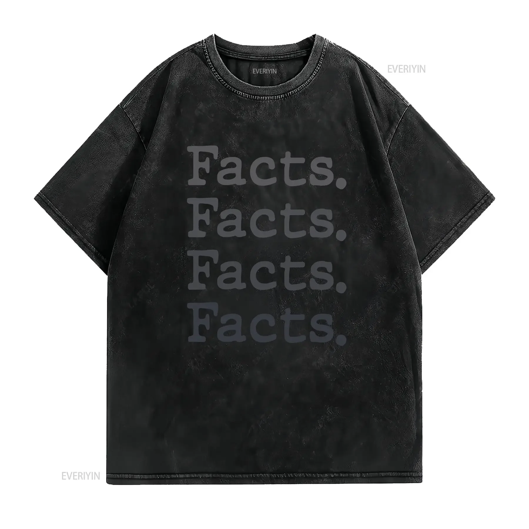 Facts T Shirt Over Feelings Republican Political Dad  vintage Washed Breathable Soft fashion Stylish homme Comfortable
