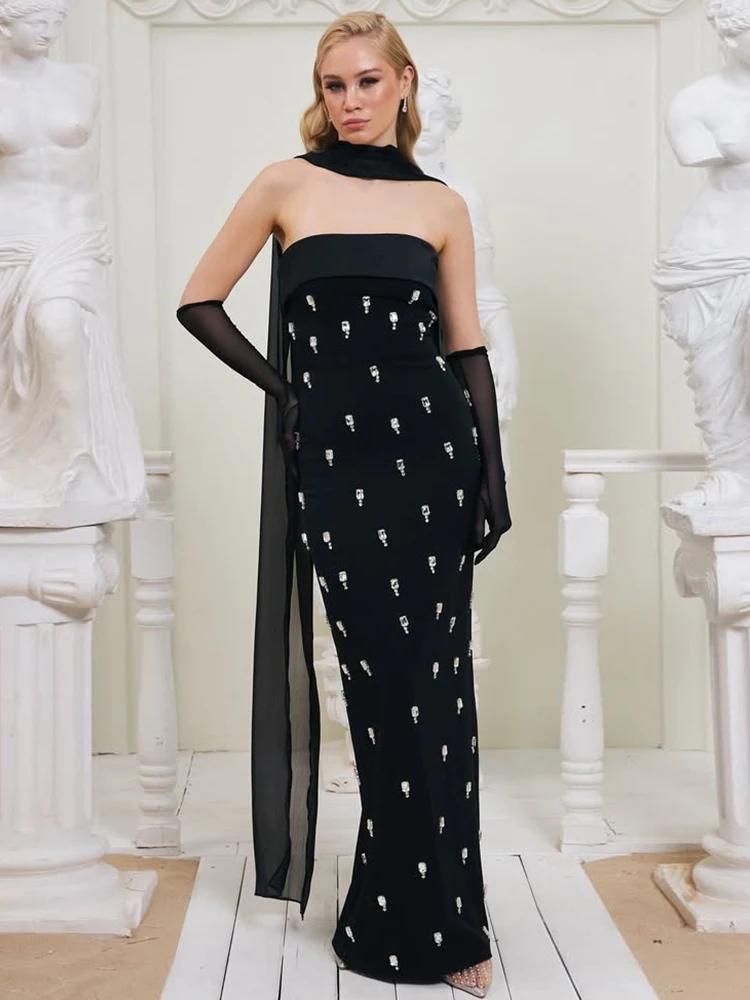 E Vestido Cruzado Ajustado para Fiesta de Cumpleaños, Vestido de Noche con Cintura Alta y Cierre, Mezcla de Poliéster ...