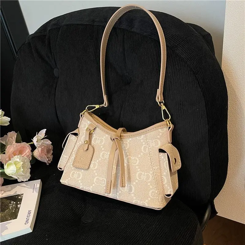 

Сумка подмышки 2024, женская сумка через плечо, минималистичная сумка-тоут «день-ночь», текстурированная сумка на ремне, модный топ