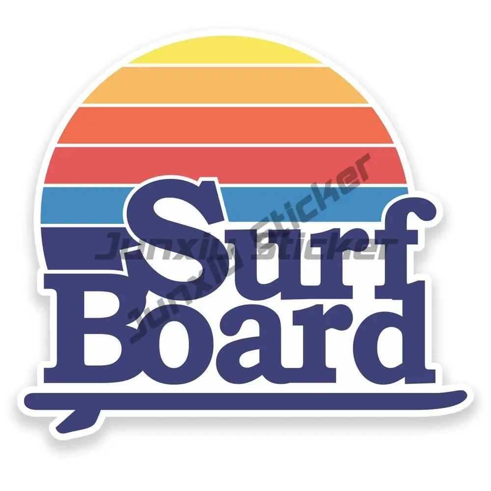 

Retro Surfboard Vinyl Sticker Decal Laptop Car Travel Surfing Cool Cars Truck Reflective-silver Creative Refit Decoration