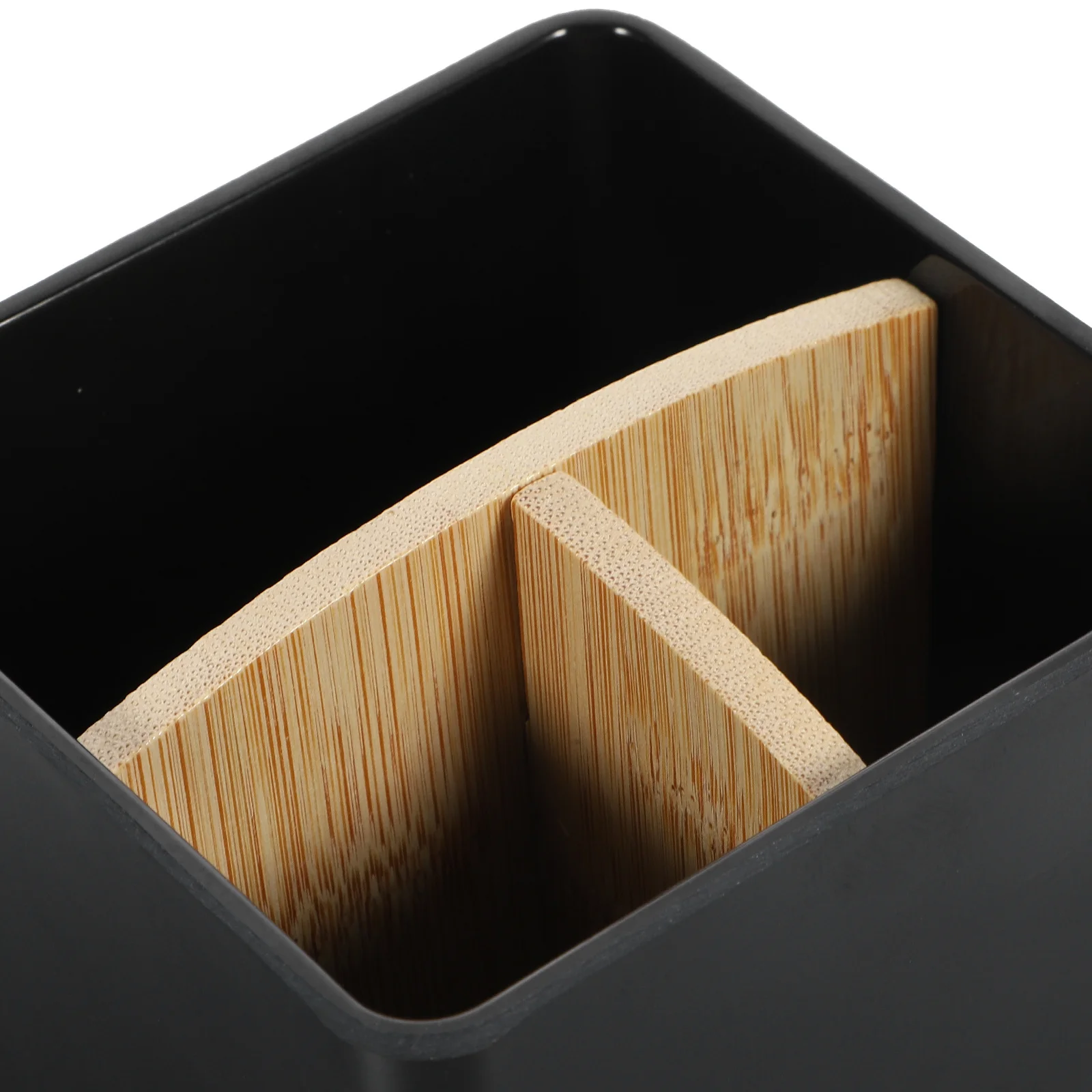 

Toothbrush Holder Bamboo Plastic Multipurpose Storage Stand Nonslip Base For Bathroom Home Countertop Organizer Reusable