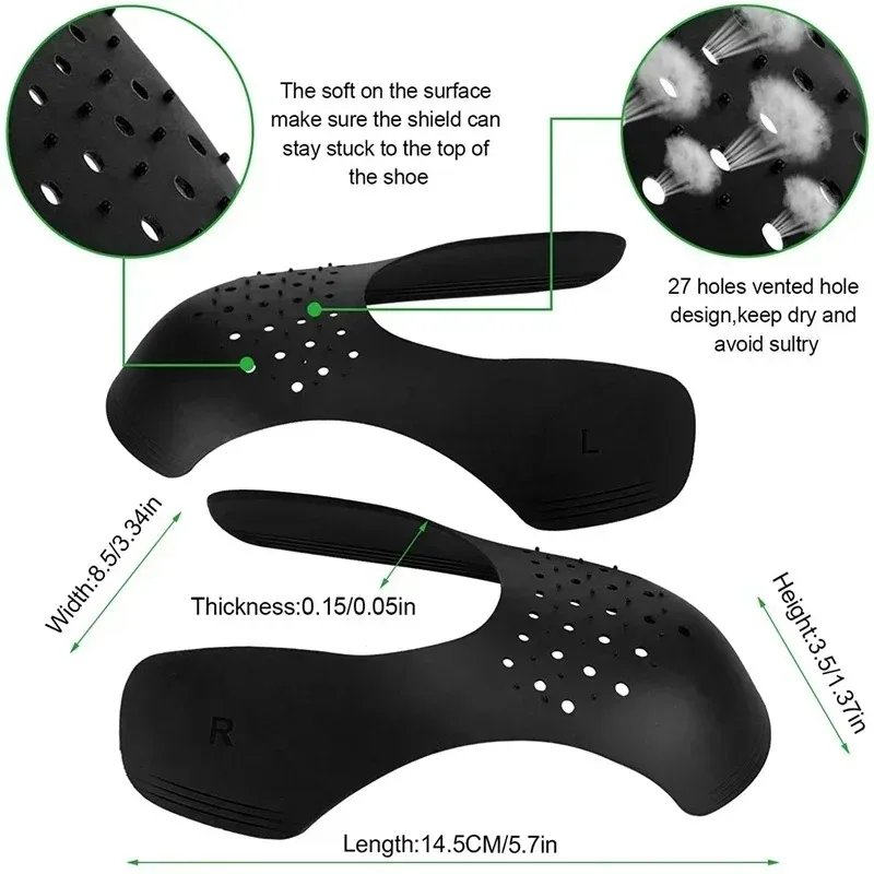 4Pcs Sneaker Toe Anti Crease Protector Anti Wrinkle Shoe Support Stretcher Sport Shoe Toe Cap Guard