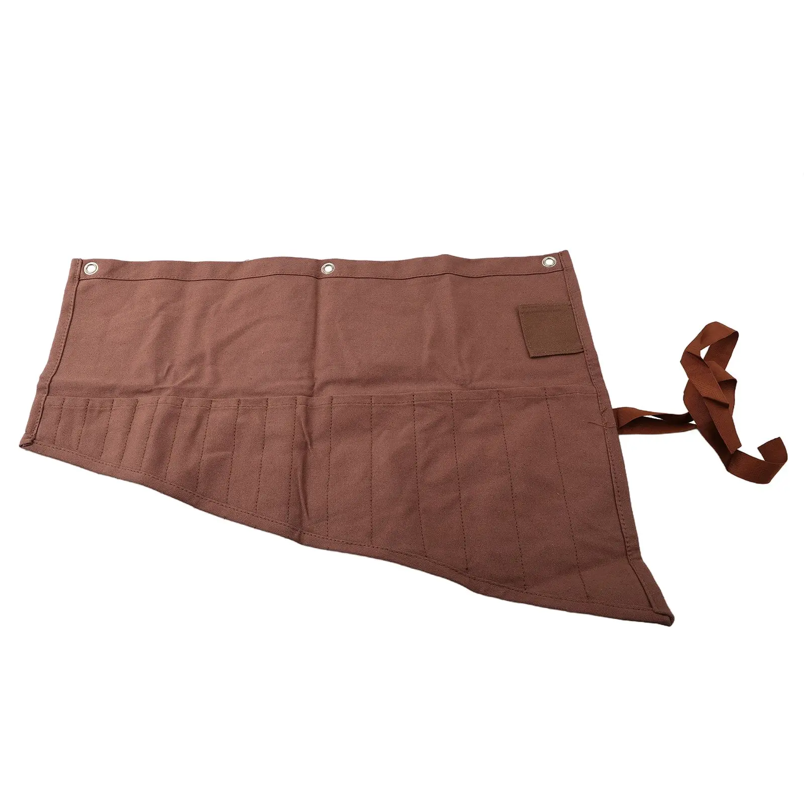 Easy To Clean Tool Roll Tools And Equipment Waxed Canvas Roll Easy To Clean Fold-back Protection Multiple Tool Compartment