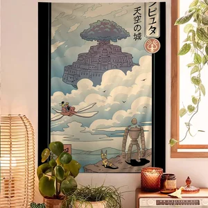 Plakate des Studios Ghibli Ukiyo-e, Schloss am Himmel, japanischer Wandteppich, suspendiertes Tarot, Schlafsaalmauer und Blätter 8 Hauptverkaufsstudio Ghibli Leuchten - №7
