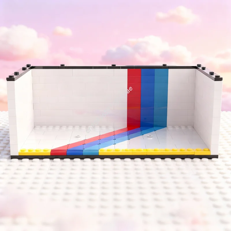 

195pcs MOC City Champions Beamer Garage Display Model Building Blocks Architecture Brick Christmas Gifts Toys Idea Birthday