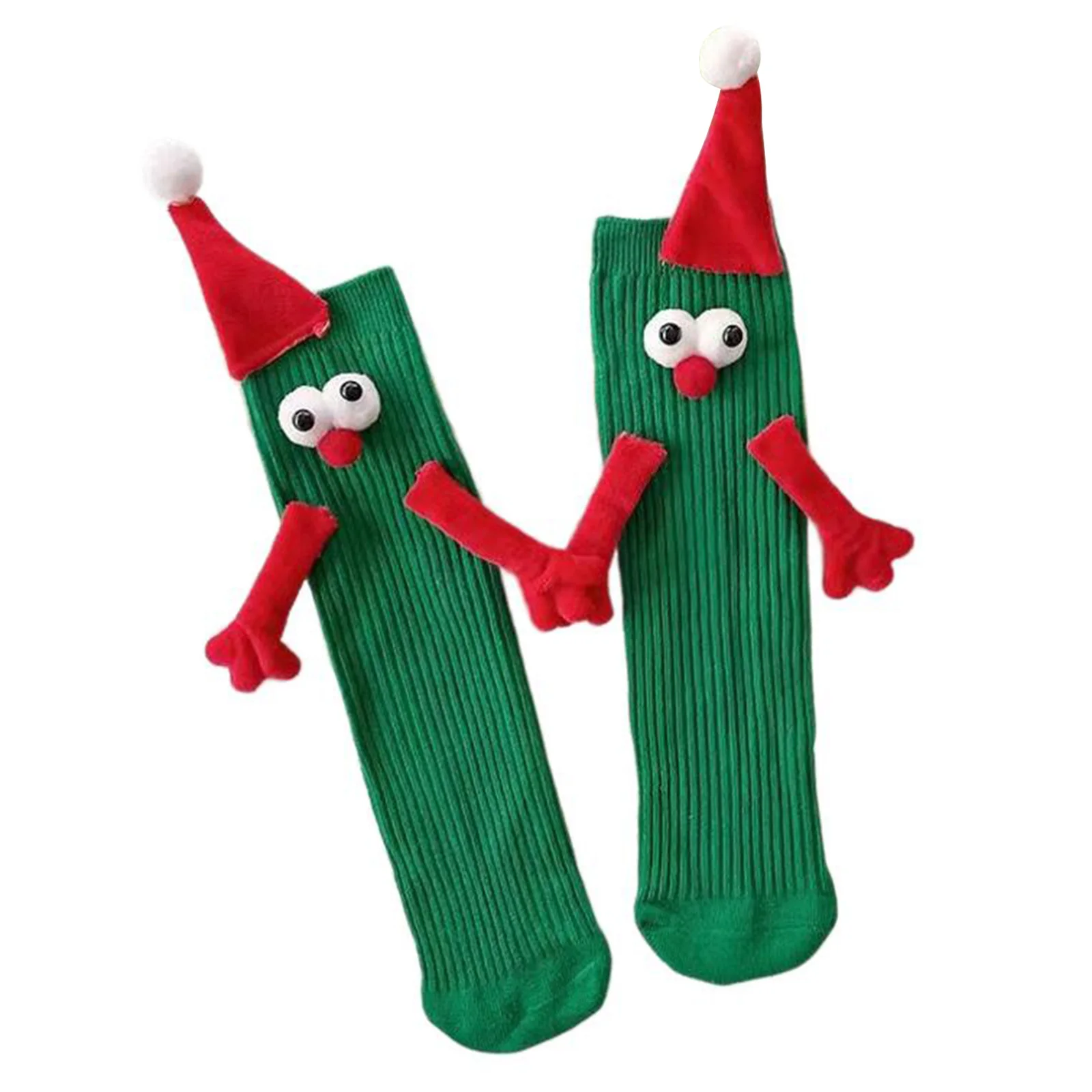 Simpatici calzini natalizi Calze natalizie Novità Calzini magnetici tenuti a mano per bambini adulti