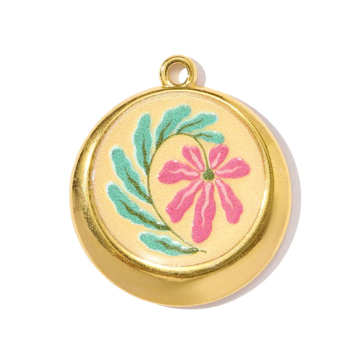 3 قطعة/الوحدة الرجعية الفولاذ المقاوم للصدأ رسمت الهلال الشمس DIY القرط سحر زهرة القلب قلادة قلادة المرأة عين الشر مجوهرات #4