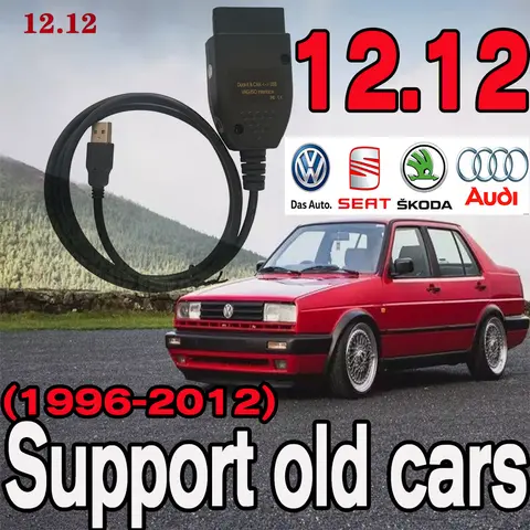 2025 VCDS VAGCOM 인터페이스 VAG HEX V2 12.12 VW Audi Skoda Old Cars 1996-2012 VAGOM 용 자동 진단 도구