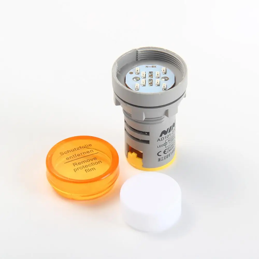 Indicador de potencia LED de 1 piezas, lámpara de señal de AD16-22DS, caja de distribución 22DS, 22mm, Universal, 220V, 24V, AD16-22D/S