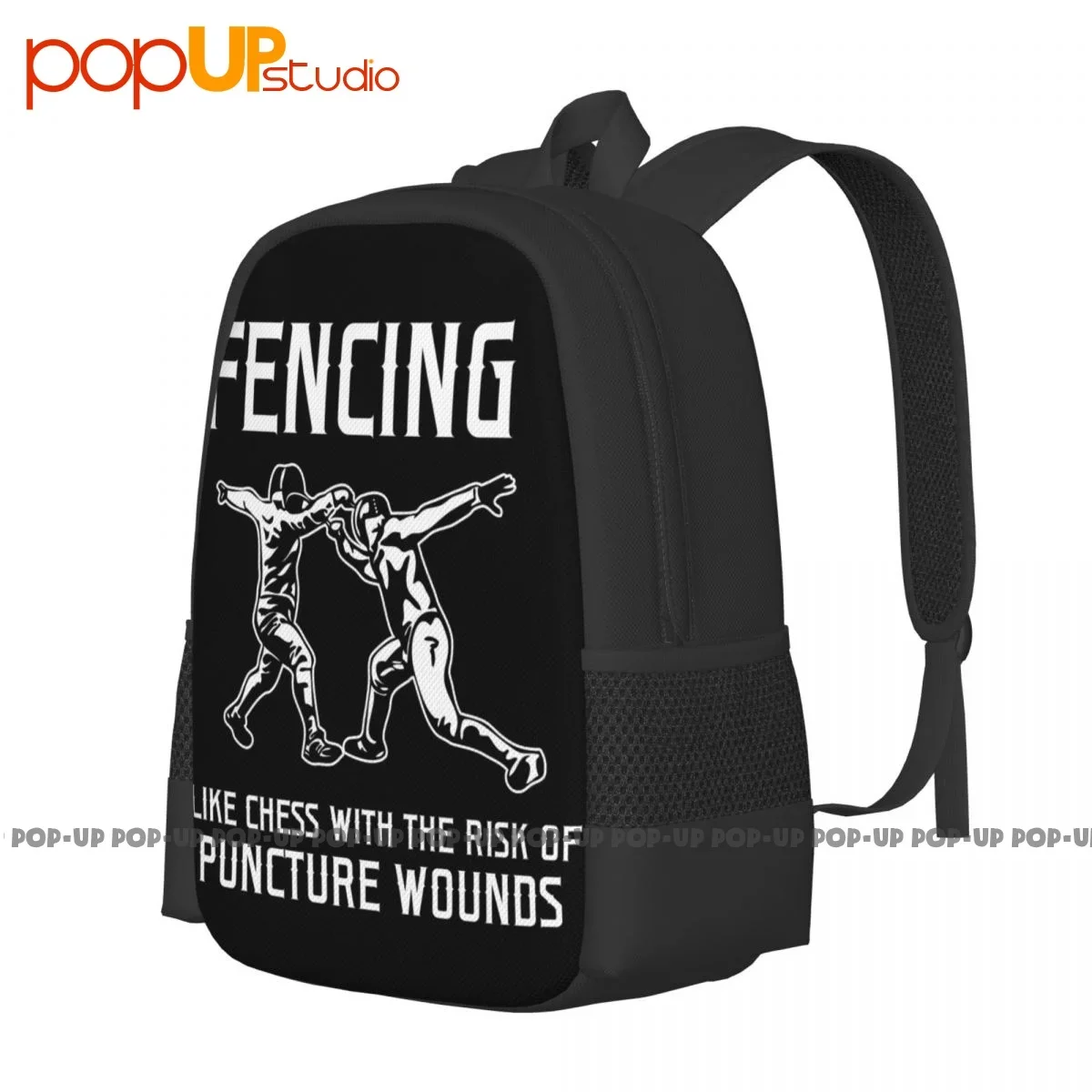 Fencing Like Chess With The Risk Of Puncture Wounds Backpack Large Capacity Backpack School Sport Bag