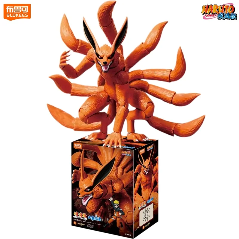 BLOKEES Naruto Kurama Building Blocks Anime Cartoon Assembled Toys Hand-made Model Desktop Ornaments Holiday Gifts