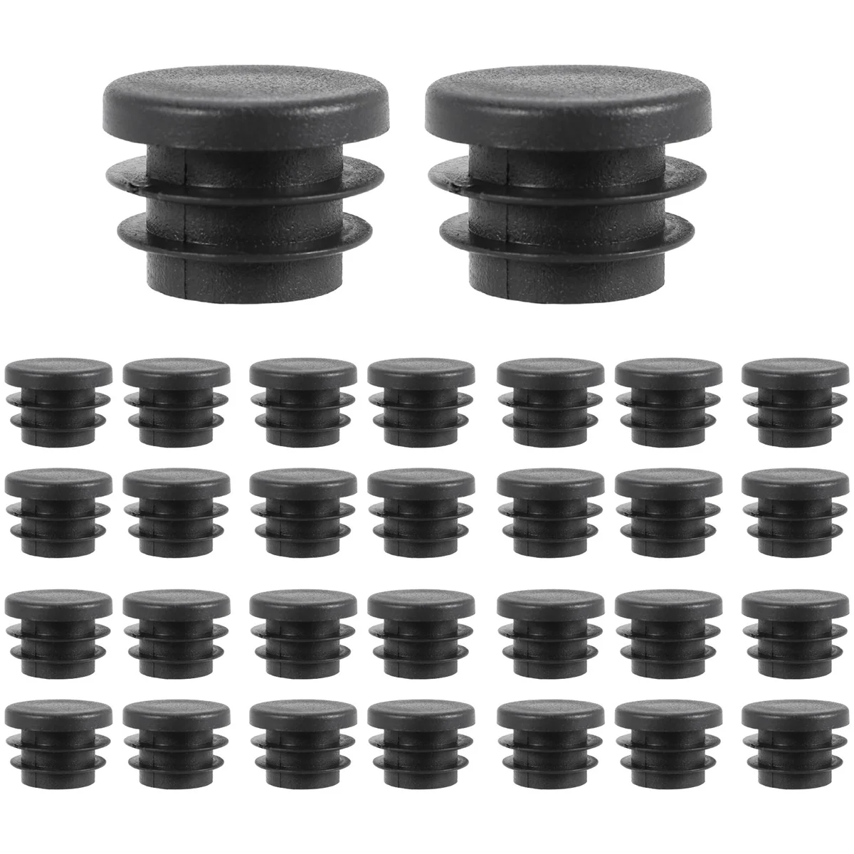 

Round Table Chair Leg Tube Pipe Insert End Cap 19mm Dia 30pcs Black