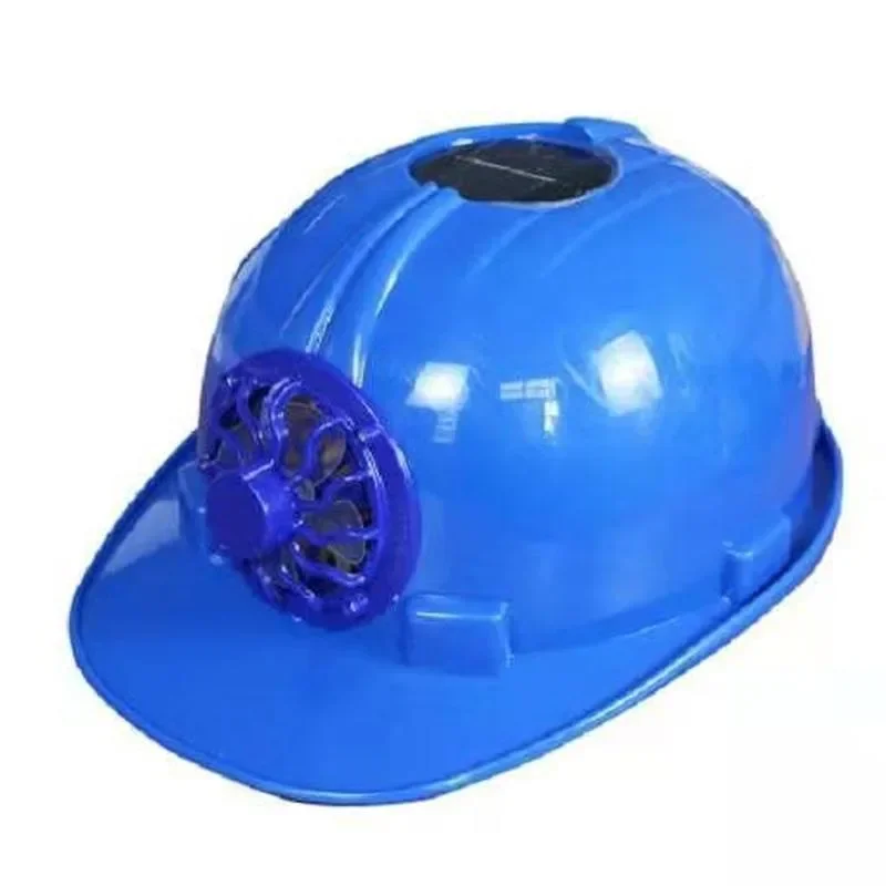 Cooling Fan Safety Helmet Front Cooling Solar Cell Powered Breathable Sun Shading for Construction Site Summer Outdoor