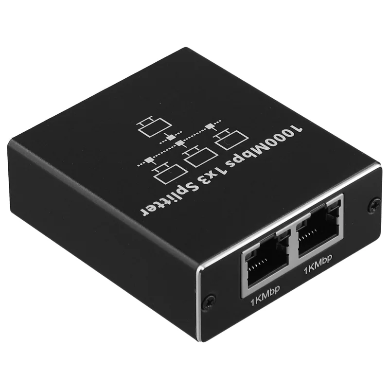 Rozdzielacz Gigabit Ethernet A40Z 1 na 3 Porty 1000Mbps Rozszerzenie Sieci Adapter RJ45 do PC, Laptopa, Routera, TV-Box