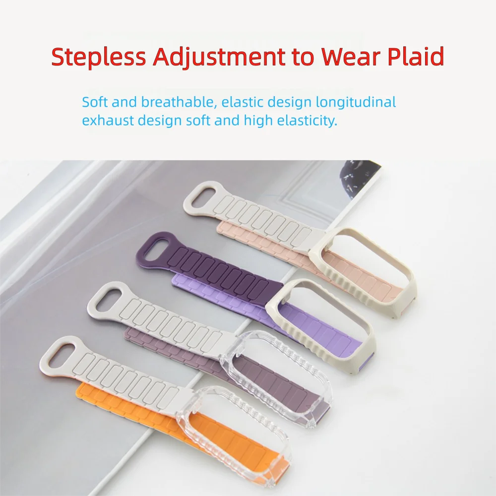 12mm Quick Release Magnetic Loop Band + Protective Case For Redmi Band 2 Armor Style Soft Skin-friendly Silicone Strap Man Woman
