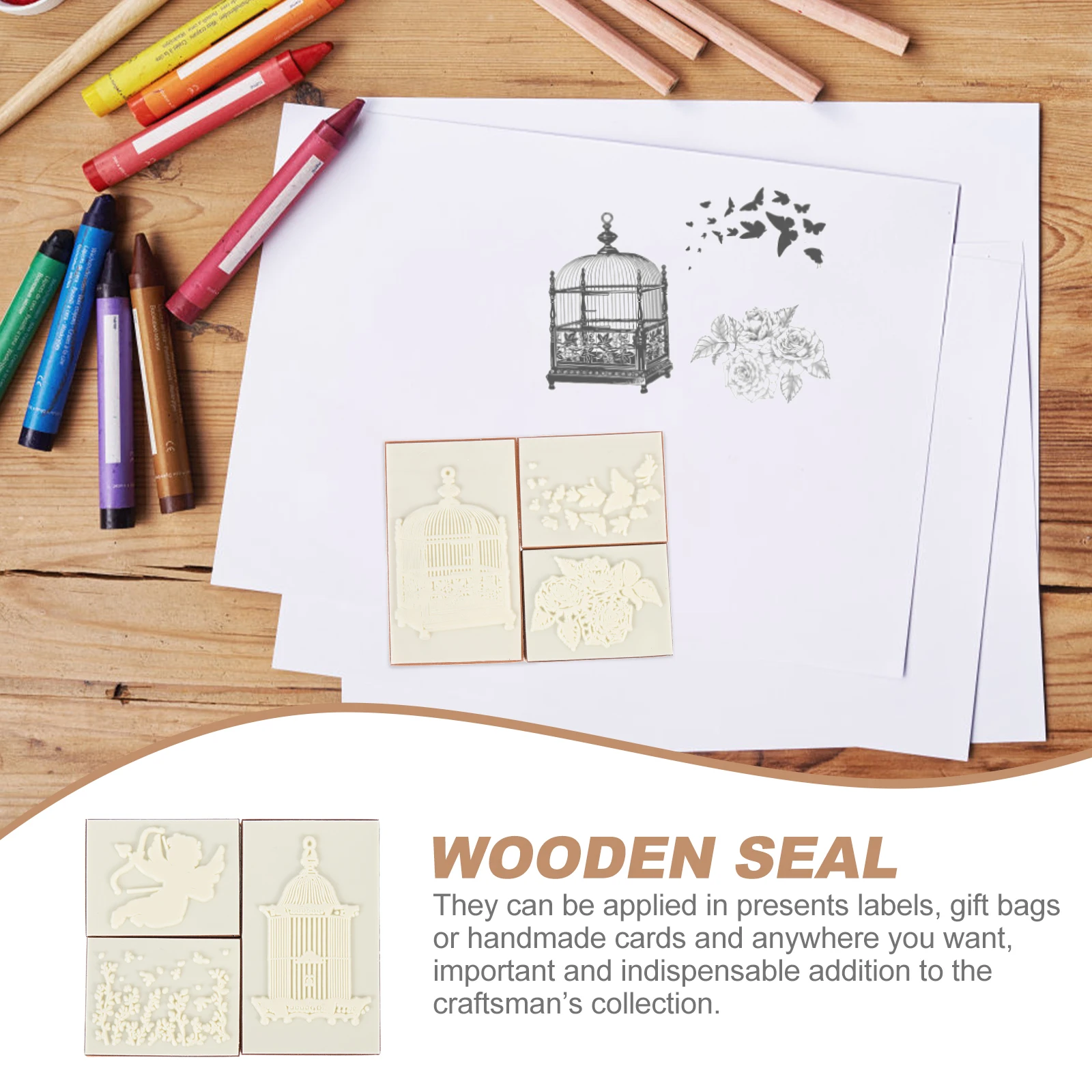 

DIY Rubber Wooden Stamps for Crafts Scrapbook Album Decorative Stamp Seals Gifts Family Friends Premium Quality Durability