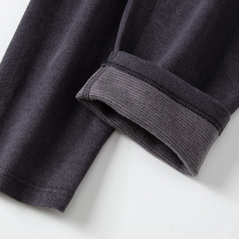 2/4 Stück Herren Einfarbig Einfache Herbst Und Winter Thermo-unterwäsche Bequeme Und Lässige Bottoming Unterwäsche Teenager Pyjama – Detail 36