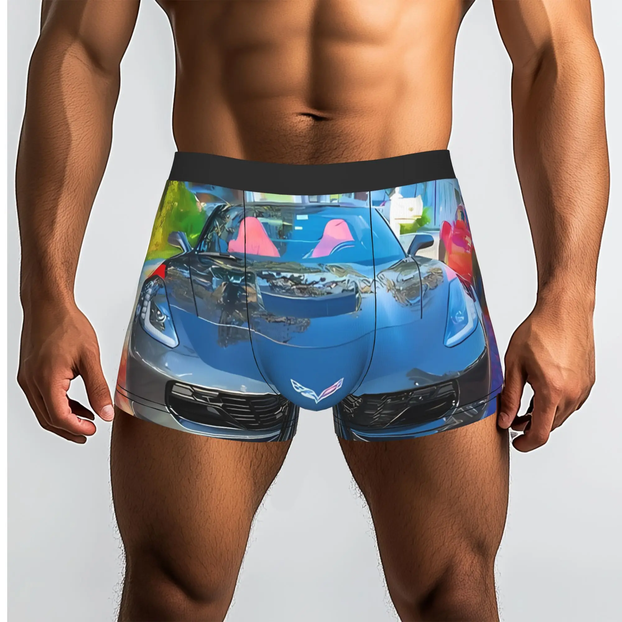 2017 Corvette C7 Grand Sport X100 C-Corvettes Underpants Homme Panties Man Underwear Comfortable Shorts Boxer Briefs