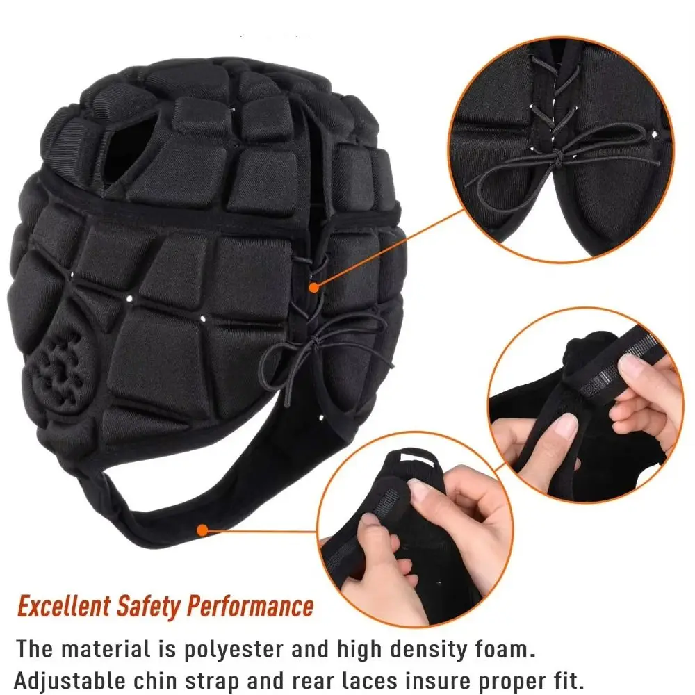 Sponge Padded Football Protect Helmet Breathable Anti-collision Goalkeeper Helmet Shock Absorption Protective Ski Head Protector