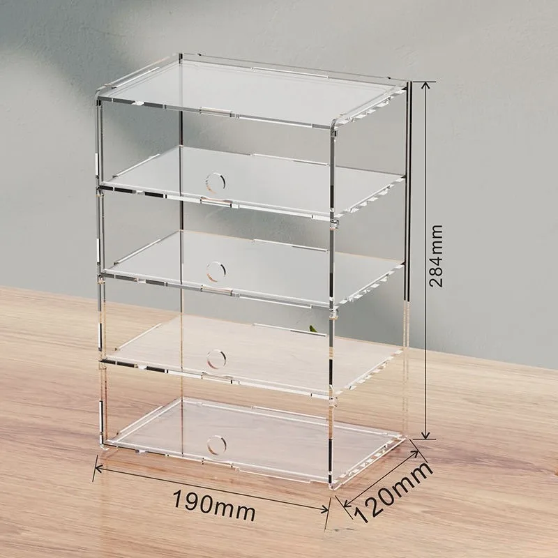 Vitrina Acrílica Multicapa con Puerta para Colección de Modelos de Autos, Caja de Almacenamiento a Prueba de Polvo Compatible con la Serie Speed Champions