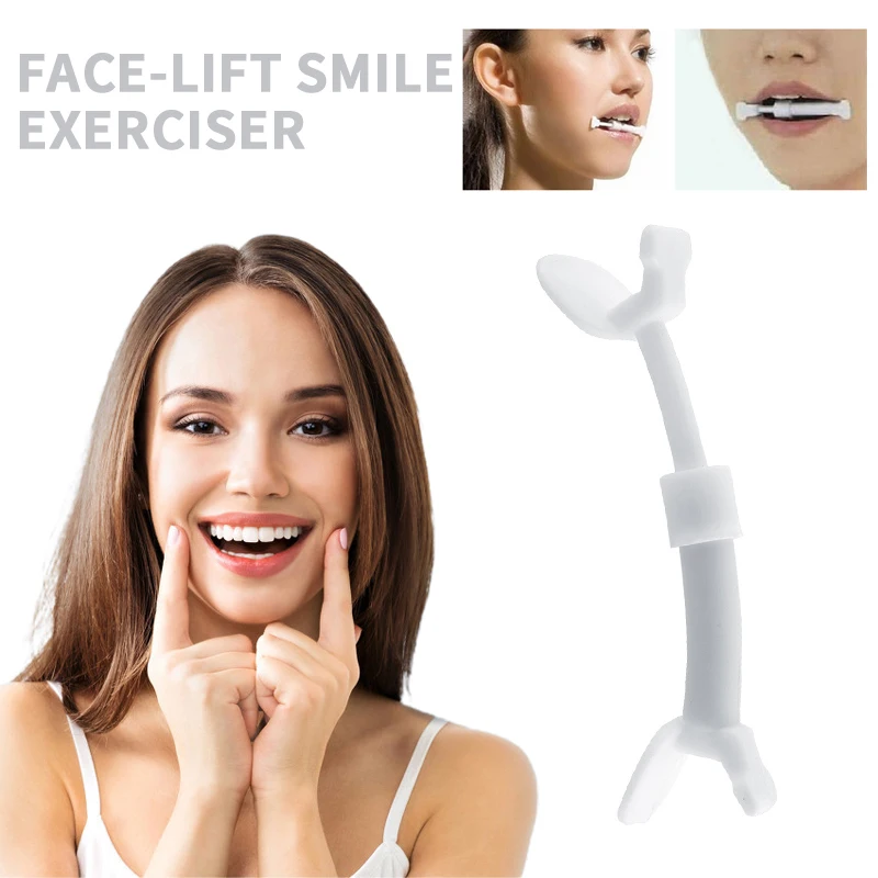 Natural Facial Muscle Smile Exerciser Mouth Toning Slim Piece Toner Flex Cheek Facial Muscle Exerciser Face Smile Tools