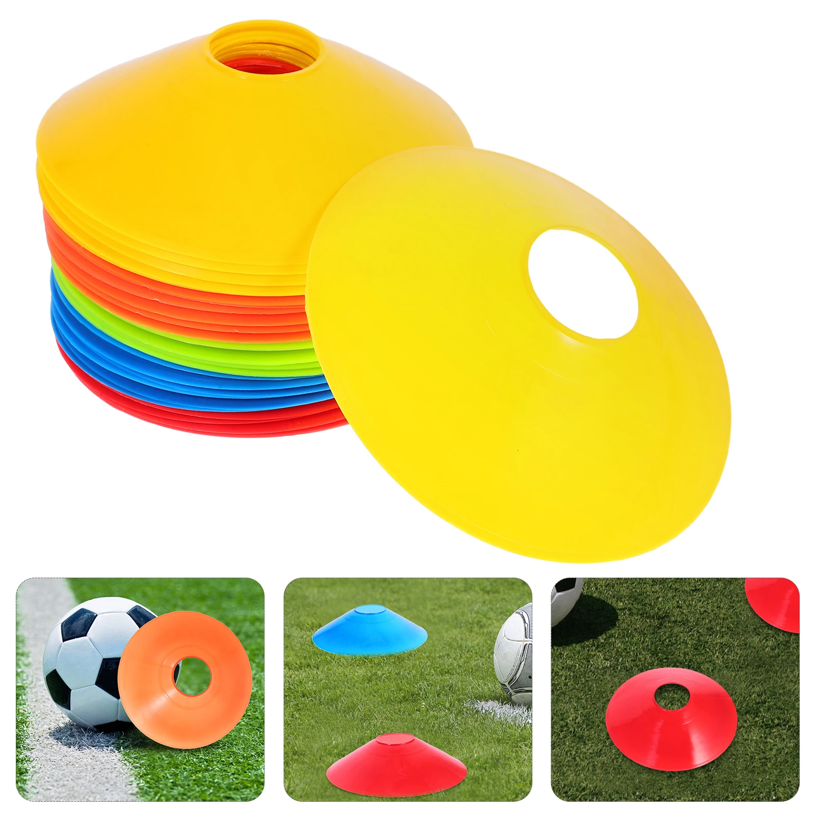 

Football Training Disc Set Colored Cones for Sports Soccer Accessories Equipment