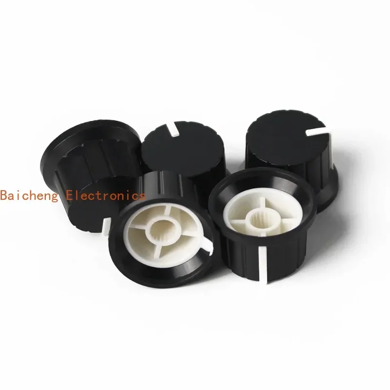 10PCS 24*15mm Potentiometer Knob Cap Flower-axis Volume Control Knobs white for Encoder