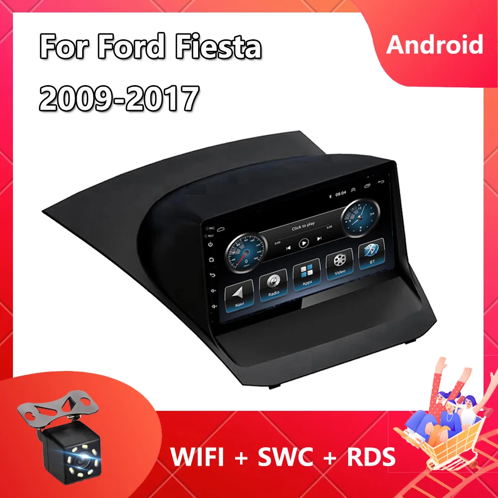 

2 Din Android 13 Car Radio For Ford Fiesta 2009 - 2017 Multimedia Video Player Navigation GPS Stereo Carplay 4G WIFI DSP RDS OBD