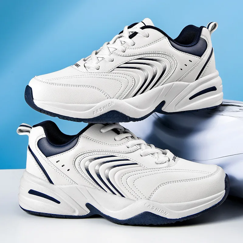 

2025 Autumn New Style Men's Leather Waterproof Sports Shoes - Non-Slip, Wear-Resistant & Soft-Sole Running Casual Sneakers