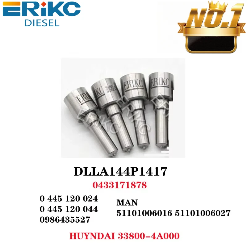 

ERIKC 4 pcs DLLA144P1417 Automatic Diesel Fuel Nozzle DLLA 144P 1417 oem 0445120024 0445120044 0986435527