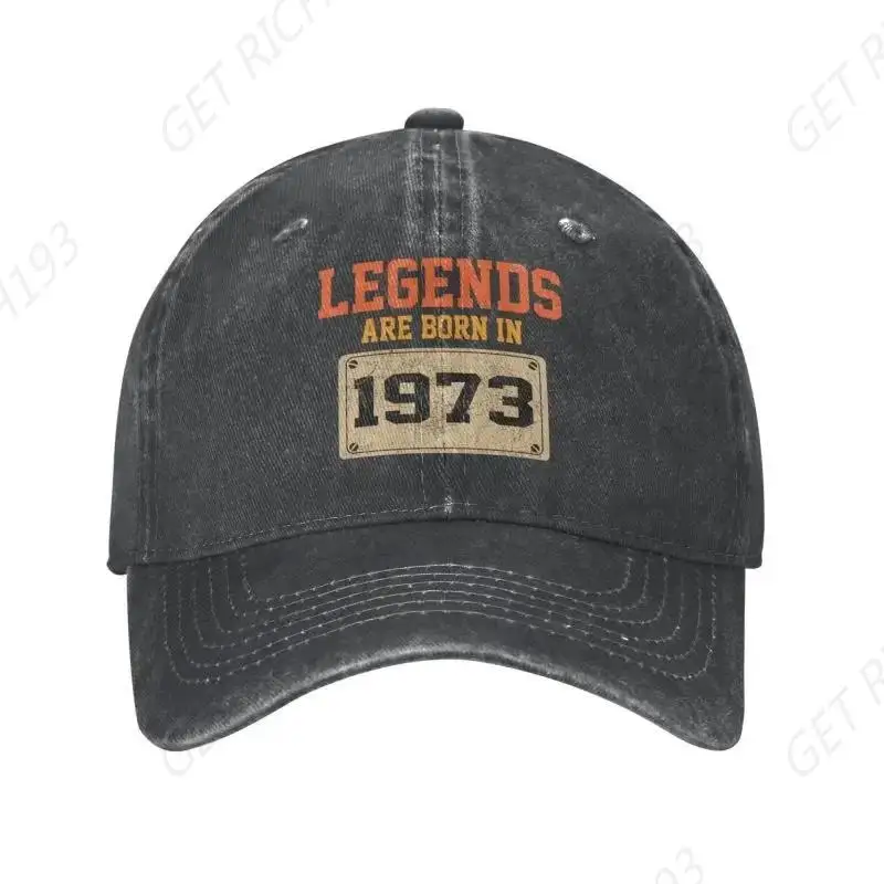 

Custom Cotton 1973 Vintage Birhtday Gifts Baseball Cap Outdoor Men Women'S Adjustable Dad Hat Autumn