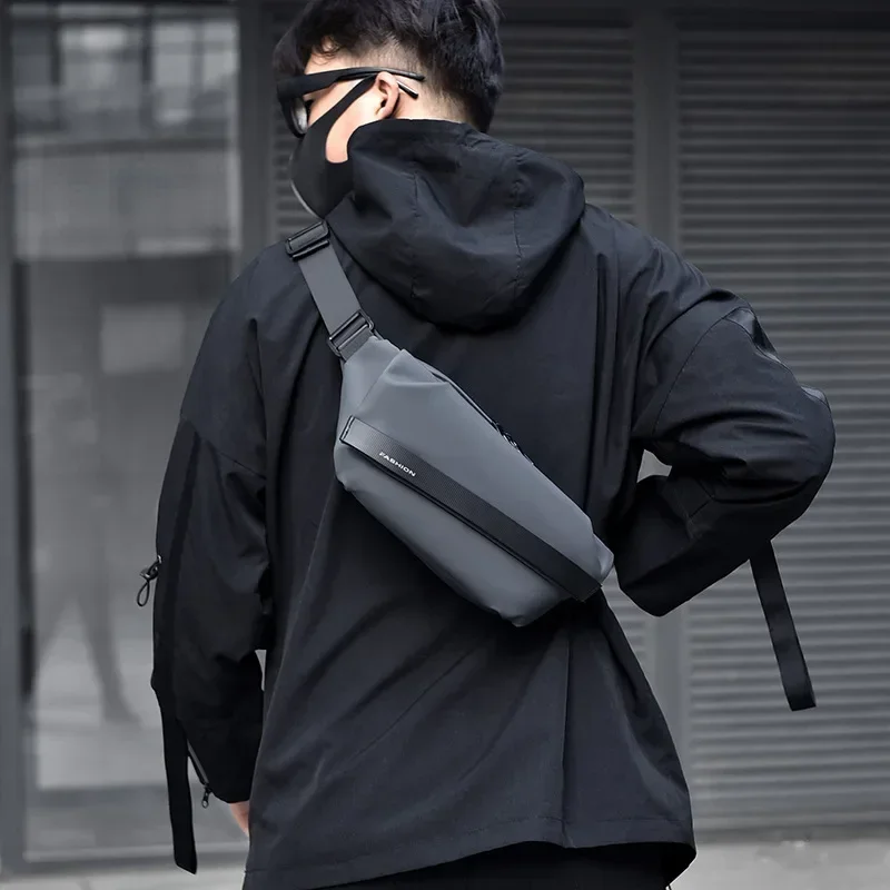 Men's Chest Bag Waterproof Crossbody Fashion Business Shoulder Bag Functional Waist Bag for Men