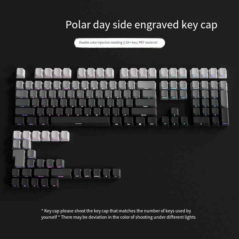 132 Keys Gradient backlit RGB Keycaps For Cherry Mx Switch Mechanical Gaming Keyboard OEM Profile PBT Keycap ISO Layout Key caps