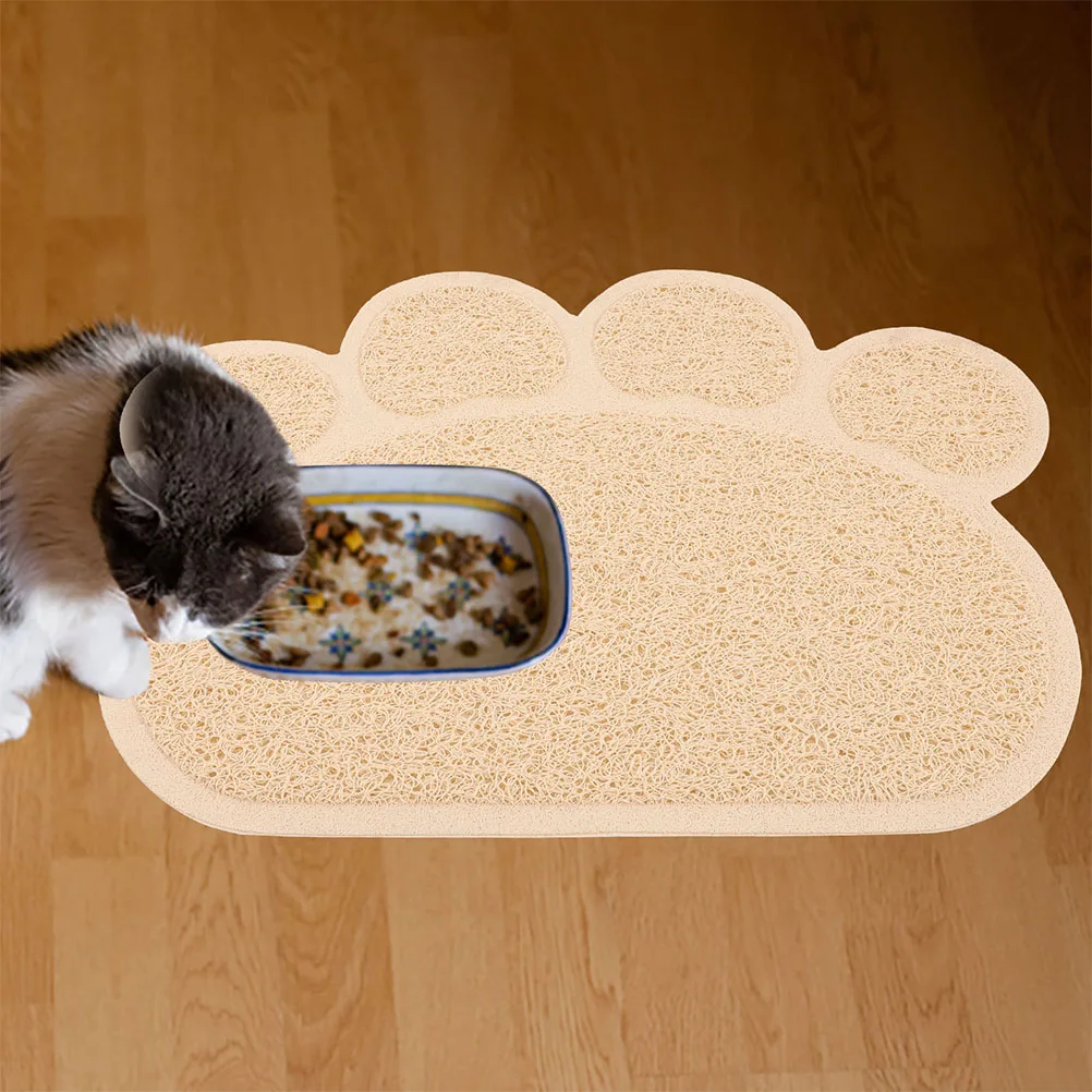 

2Pcs Cat Litter Mat PVC Wear Resistant Thick Indoor Pet Feeding Mat Scratch Resistant Non-Slip Rug Cat for Counters