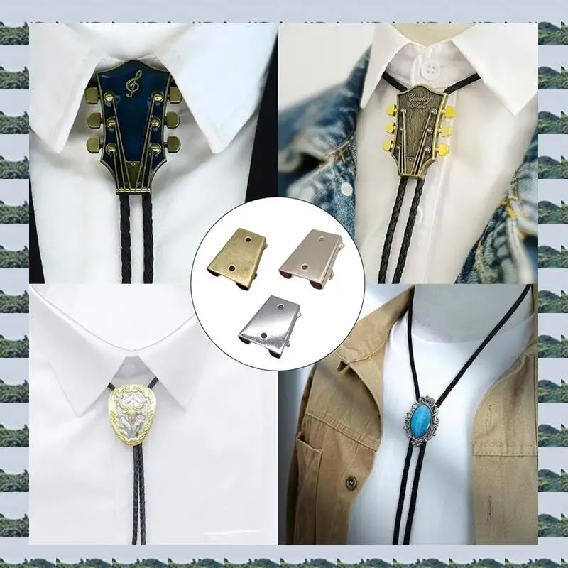 

ABQR 3 Sets Bolo Tie Making Kit Bolo Tie Tips Replacement End Caps Bolo For Making Bolo Knots DIY Craft Purse Clothing