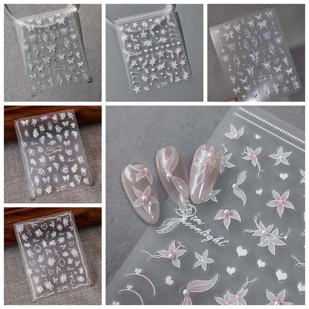 

Manicure Ornaments Diamond Butterfly Nail Stickers DIY Nail Charms Nail Accessories Pearl Flowers Nail Decals