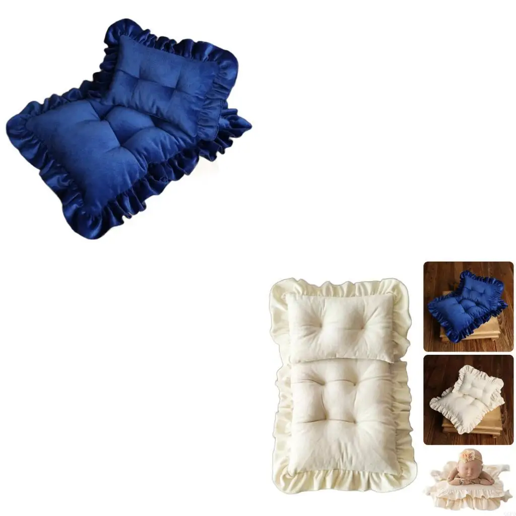 

Набор реквизита для фотографий новорожденных из мягкой хлопчатобумажной ткани и дизайна с высокой поддержкой. Студийный матрас и