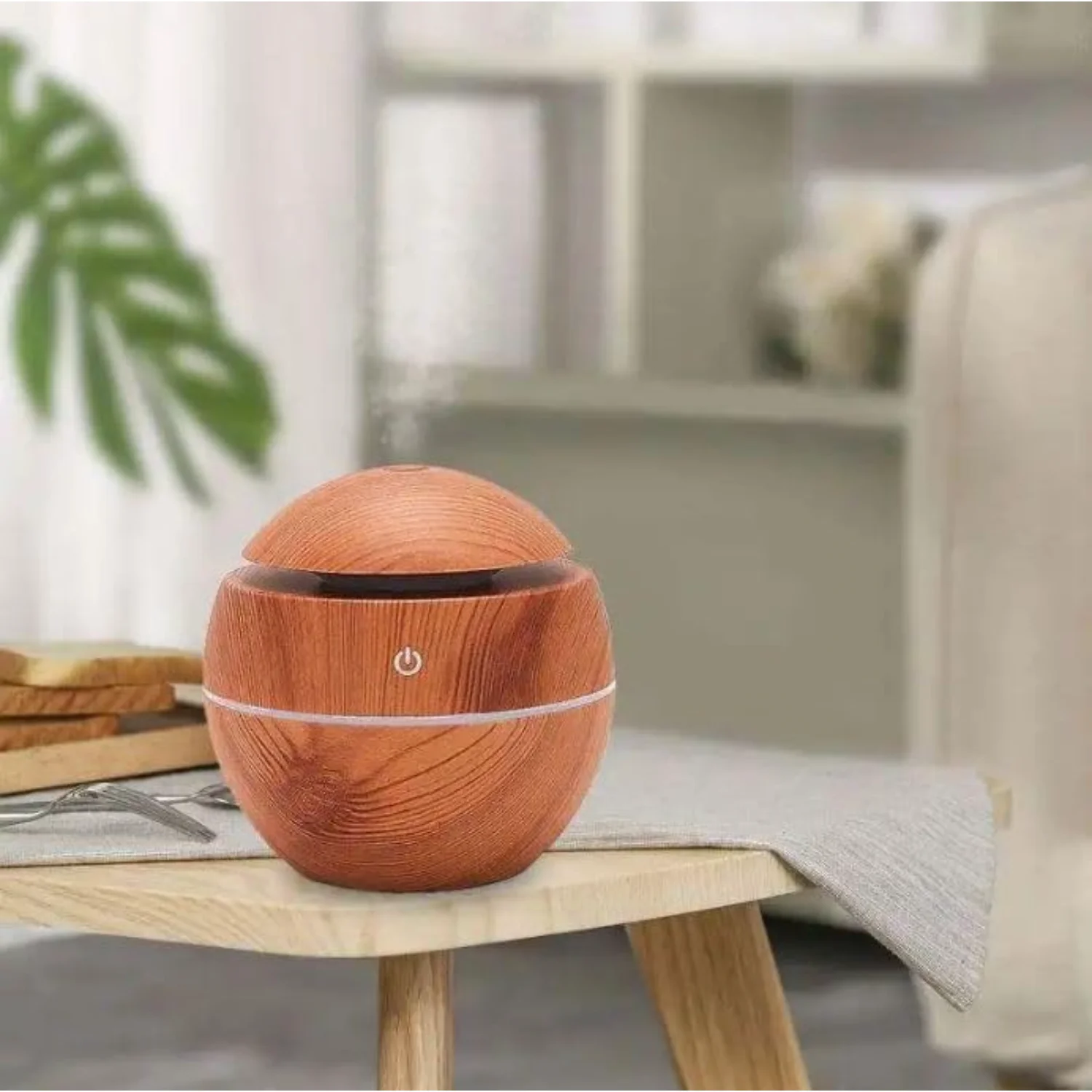 Mini humidificador ultrasónico personal de escritorio para aromaterapia con luz nocturna LED, oficina, dormitorio, dormitorio, portátil, alimentación USB