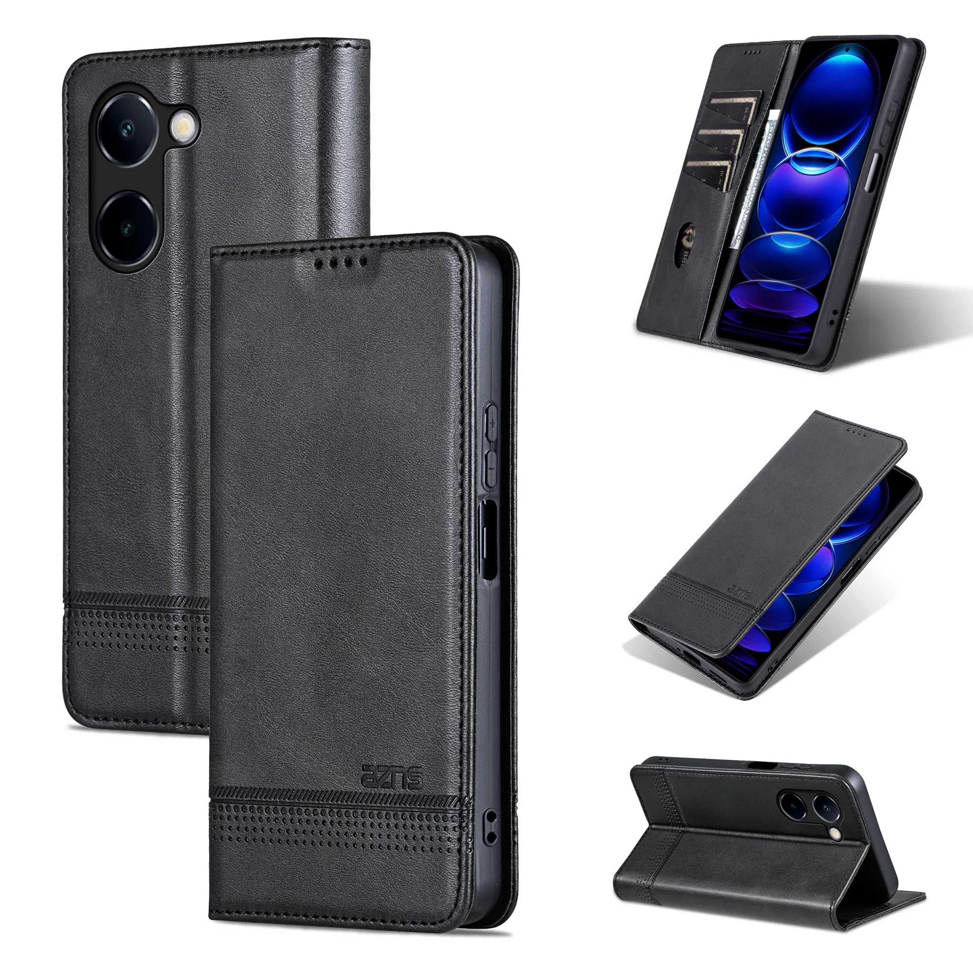 Funda cerrada magnética de cuero con tapa para vivo Y100i V2279A, billetera con ranura para tarjetas, funda de teléfono para prevención de caídas para vivo Y100i de 6,64"