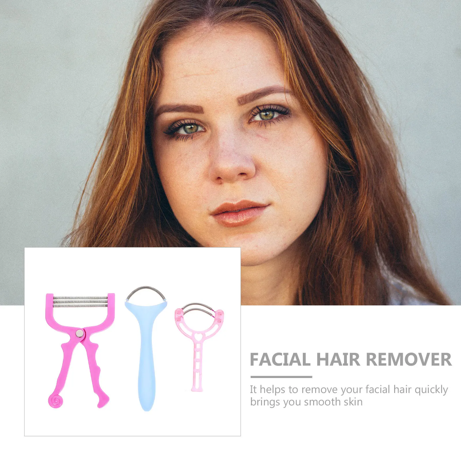 3 pçs removedor de pêlos para mulheres ferramenta de remoção de rosto depilador lábio queixo bigode removedor dispositivo de metal portátil durável