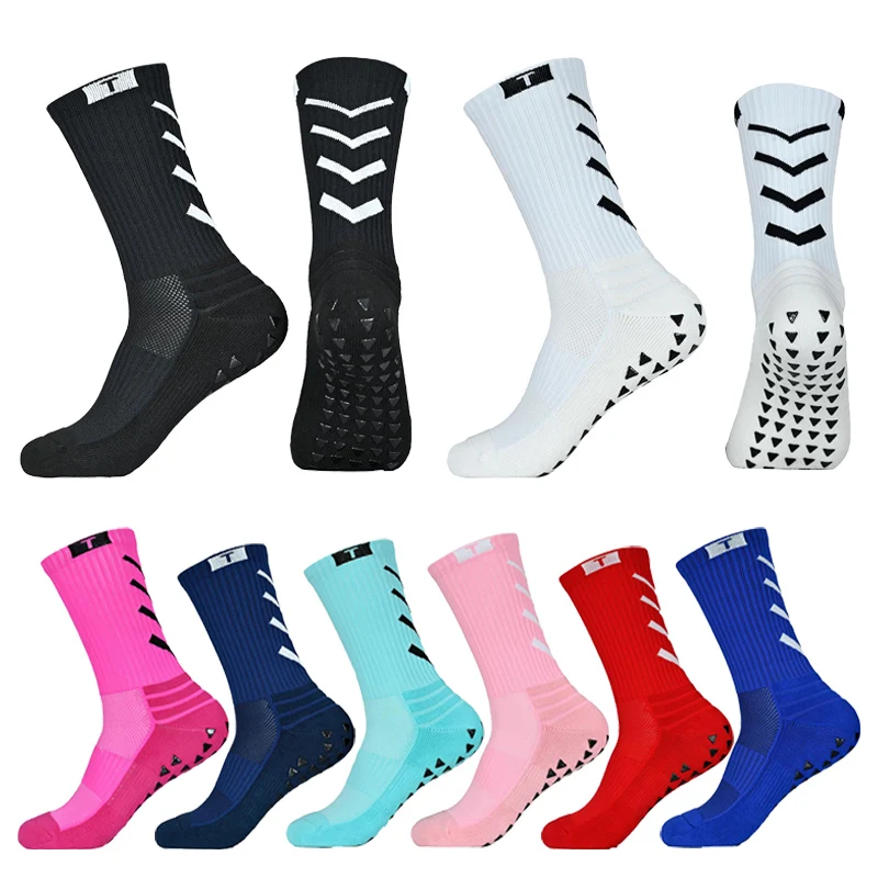 New Anti Slip Football Socks Breathable Towel Bottom Adults Men Women Sports Soccer Socks High Quality Soft  Cycling Grip Sock