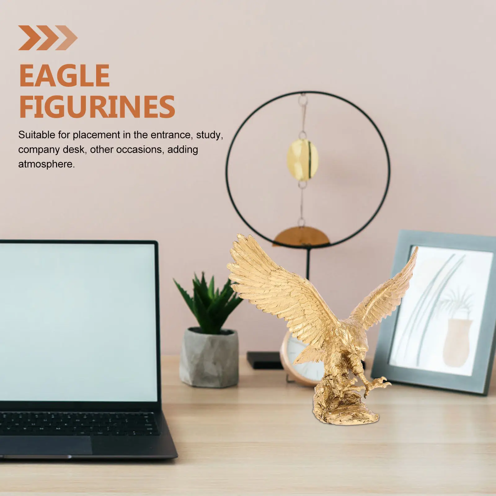 

Статуэтка орла из смолы, средний размер, для декора дома, офиса, рабочего стола, украшение для стола, гостиной, художественное изделие в виде животного