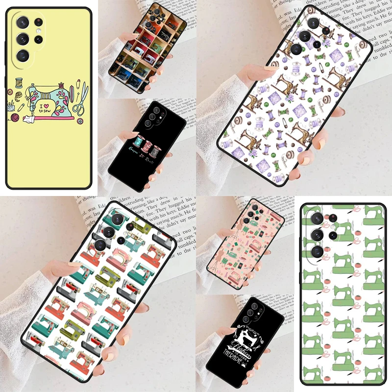 Sewing Machine SOFT Cell Phone Case for Samsung Galaxy S26 Ultra S25 S24 S23 S22 S21 S20 Note10 Cover
