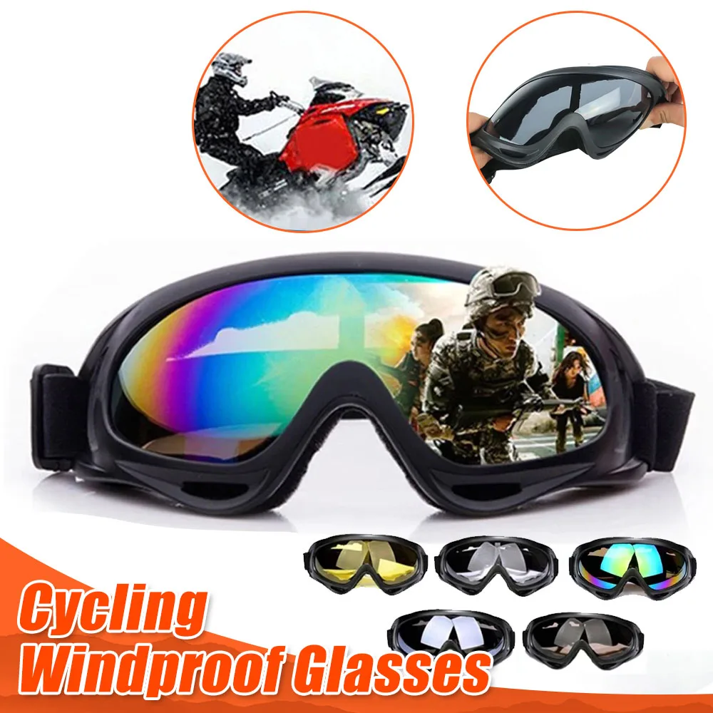 Wind Resistant Ski Goggles Goggles Outdoor Sports Color Glasses Ski Goggles Dust Resistant Motorcycle Cycling Sunglasses