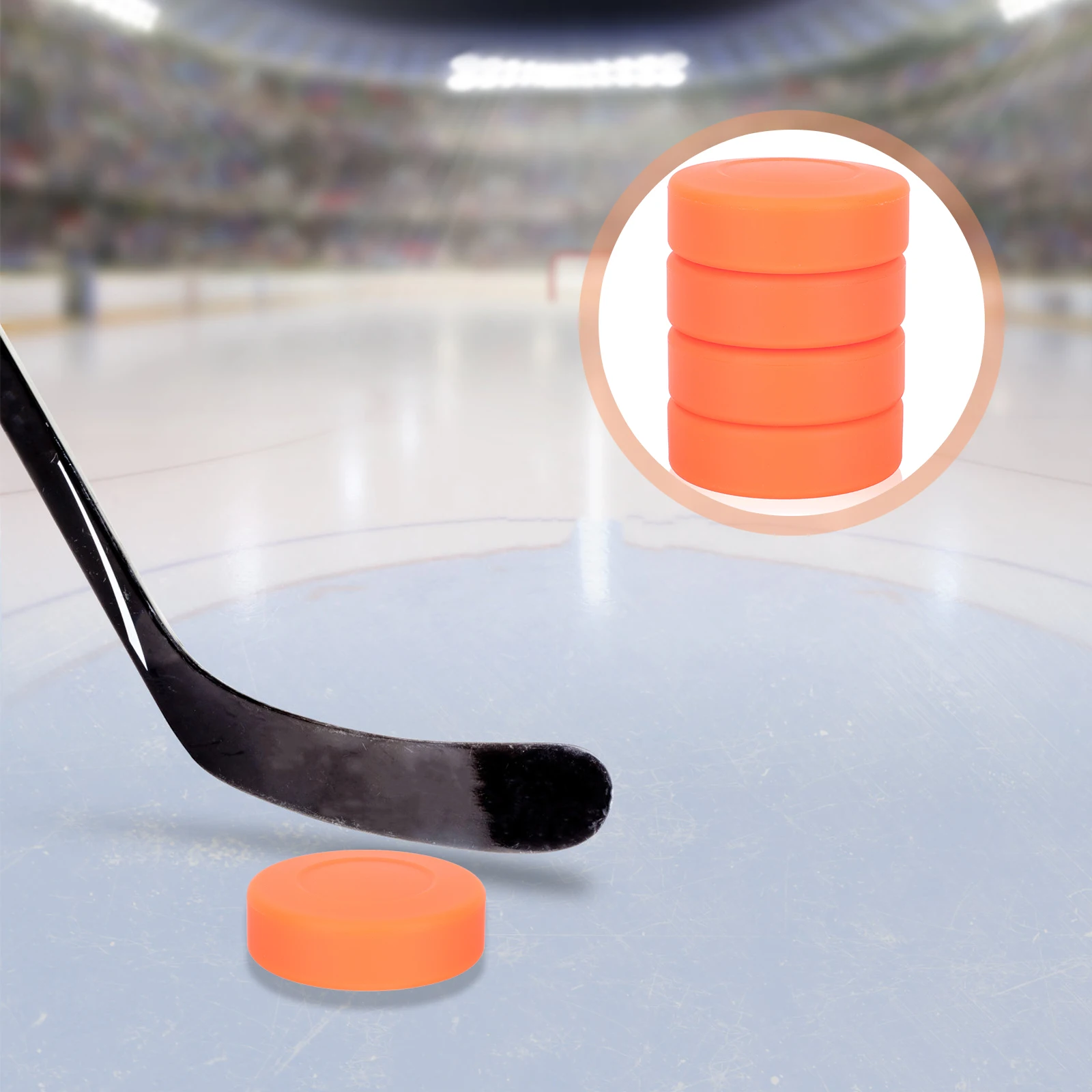 

4Pcs Ice Hockey Training Pucks Rubber Hockey Pucks for Practicing Games Speed Consistency Sports Puck Training Puck