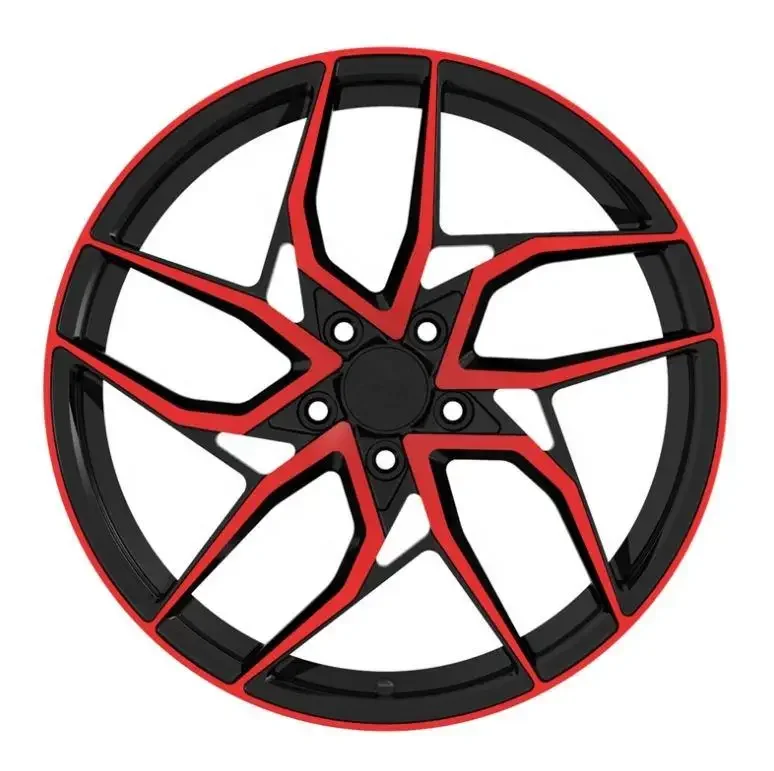 

Кованые колеса для легковых автомобилей по индивидуальному заказу, красные, отделка 17, 18, 19, 20, 21 дюймов, кованые колеса 5X114,3 5X112, автомобильные колеса