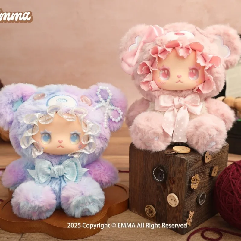 حقيقية جميلة إيما الدب التحالف سلسلة لطيف أفخم صندوق أعمى الفينيل الوجه دمية نموذج تزيين مُثبت لعبة صندوق غامض هدية